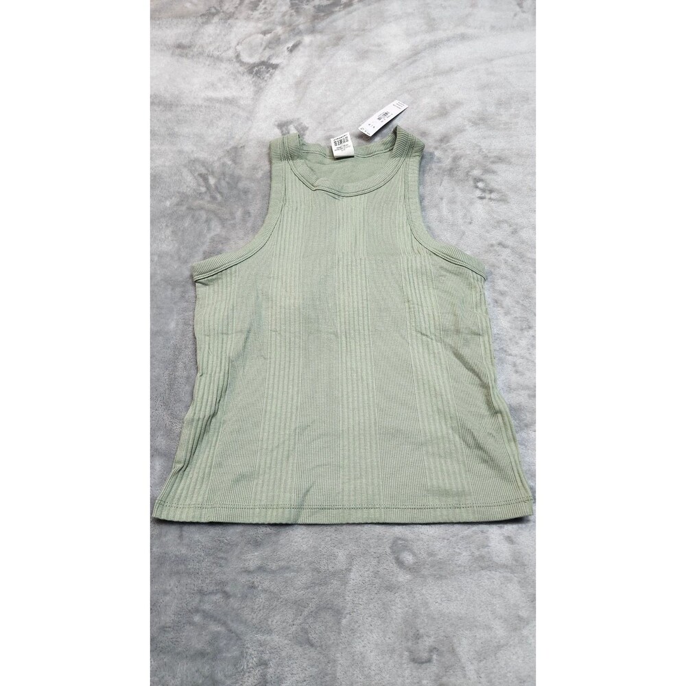 Victoria's Secret PINK Small Green Multi Rib Cami‎ NWT